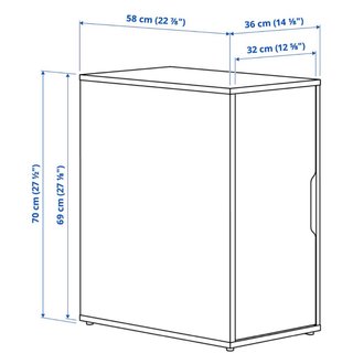 Escritorio Ikea Blanco y Madera con cajonera