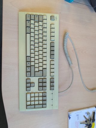 Teclado Fujitsu Retro Beige/Gris