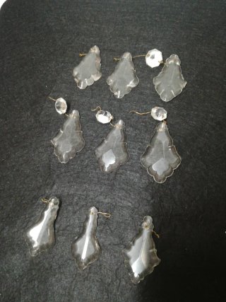 Prismas cristal lámpara antigua