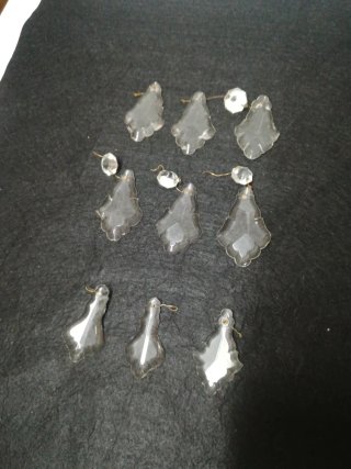 Prismas cristal lámpara antigua