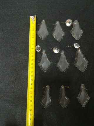 Prismas cristal lámpara antigua