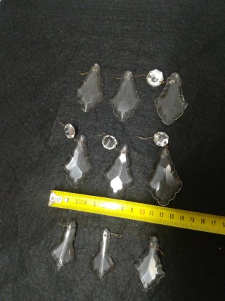 Prismas cristal lámpara antigua