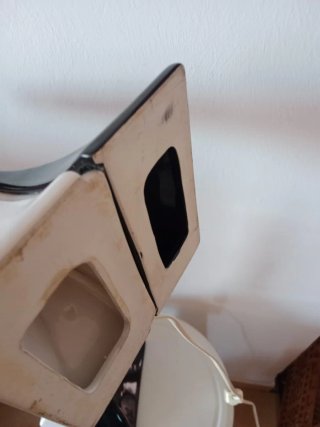 Coppia Lampade Vintage Ceramica Bianco Nero