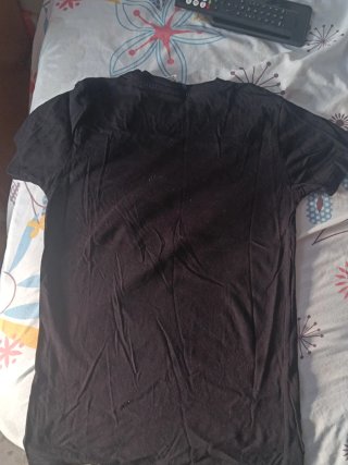 Camiseta Negra Estampada Corta