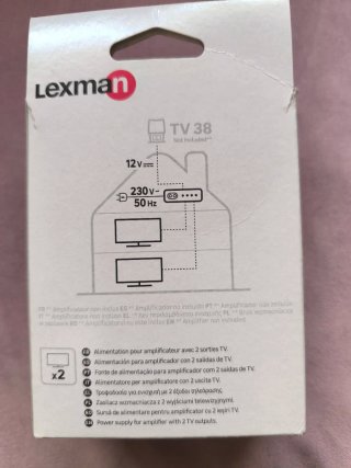 Lexman Alimentación Amplificador TV 2 Salidas