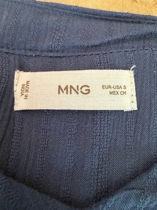 Camisa corta azul marino manga larga