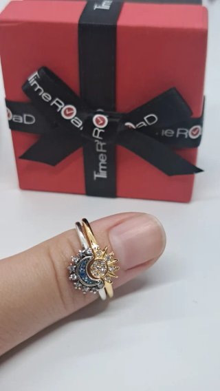 Anillo Sol y Luna Plata 925 Talla 56