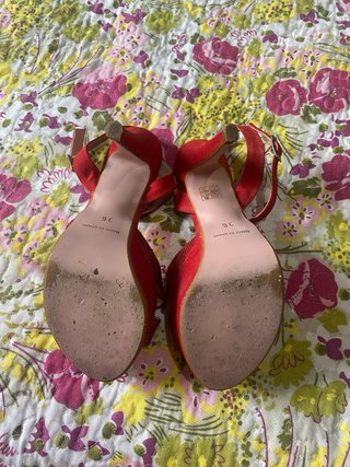 Sandalias Rojas de Tacón