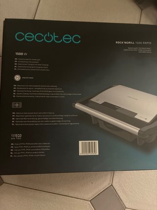 Cecotec Rock'nGrill 1500W Parrilla Eléctrica Nueva