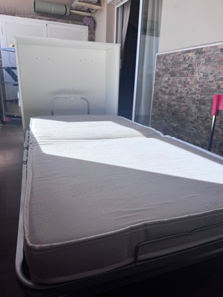 Sofá cama plegable metal y madera