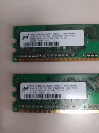 2 x 512MB Memorie RAM HP-Compaq DDR2 667 CL5
