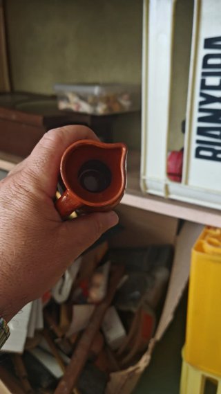 Jarra antigua de Barro pulpería Rial