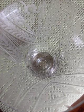 Jarrón cristal tallado vintage