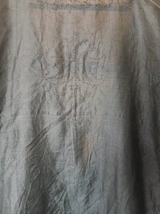 Blusa seda manga tres cuartos botones