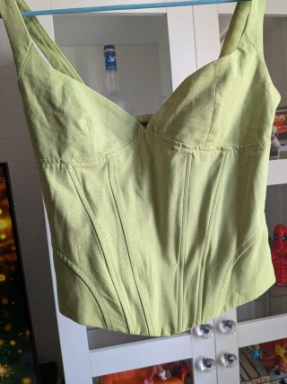 Top Corsé Verde Zara