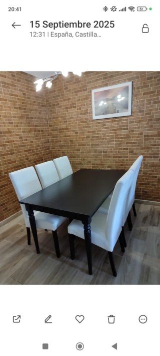 Mesa de comedor extensible madera