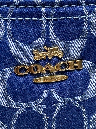 Borsa Coach Denim Monogram Blu Aesthetic Donna