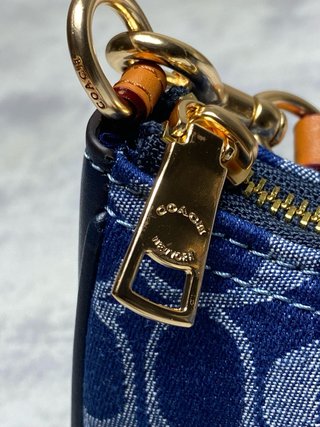 Borsa Coach Denim Monogram Blu Aesthetic Donna