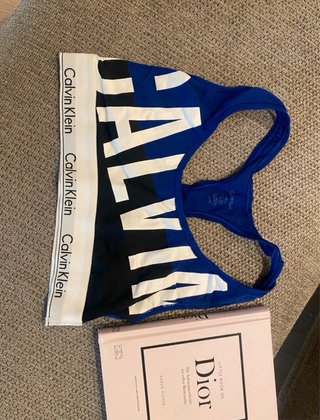 Top Calvin Klein Azul y Negro Talla S