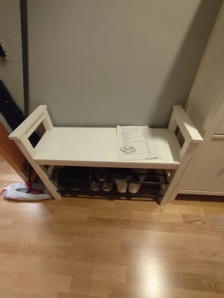 Recibidor Zapatero Ikea Beige/Blanco