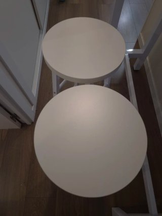 Mesa Alta Bistró + 2 Taburetes Blancos