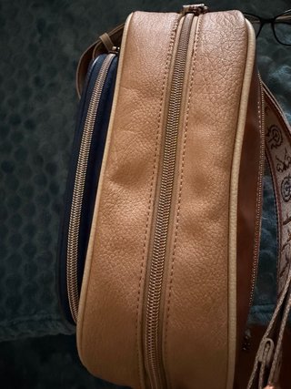 Bolso bandolera Anekke beige y azul