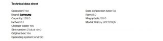Samsung Galaxy S22 128GB Nero