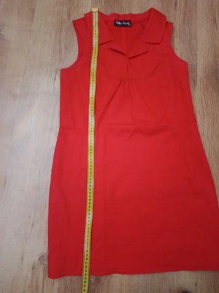 Vestido rojo sin mangas Pilar Prieto T.38