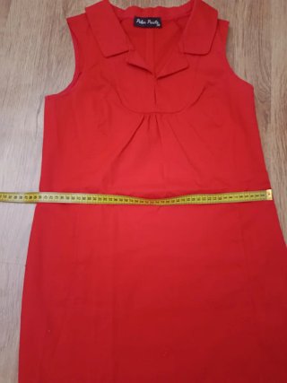 Vestido rojo sin mangas Pilar Prieto T.38