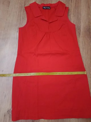 Vestido rojo sin mangas Pilar Prieto T.38