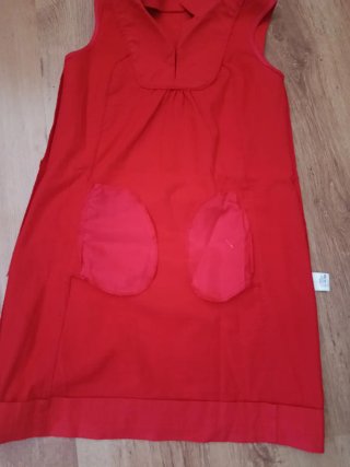 Vestido rojo sin mangas Pilar Prieto T.38