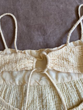 Top Zara Algodón Amarillo Pastel Talla L