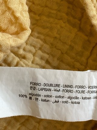 Top Zara Algodón Amarillo Pastel Talla L