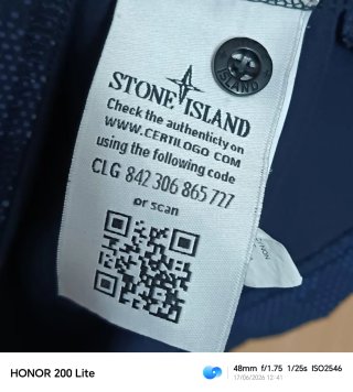 Polo Stone Island Azul y Blanco