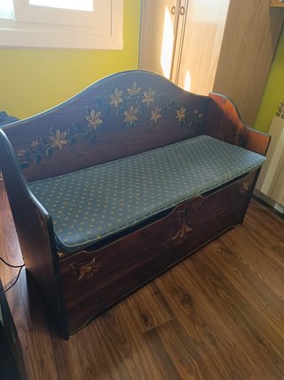 Banco arcón rústico madera pintado