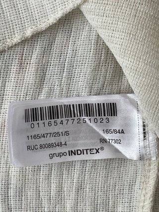 Top Zara Blanco Talla Única