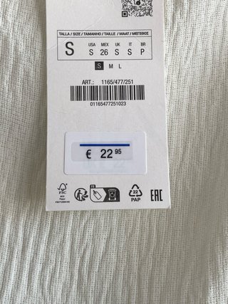 Top Zara Blanco Talla Única