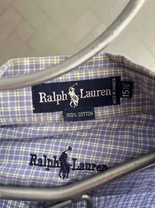 Camisa Polo Ralph Lauren cuadros azul