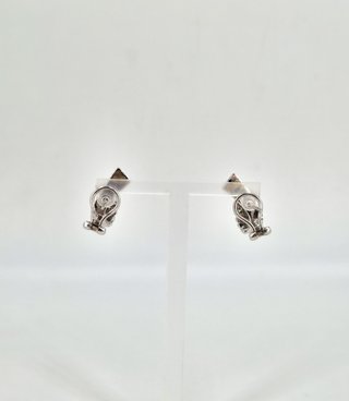 048-04-00244 Pendientes Oro Blanco 18K Diamantes