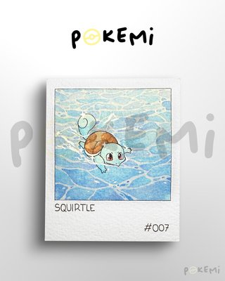 Ilustración acuarela Pokémon Squirtle #007