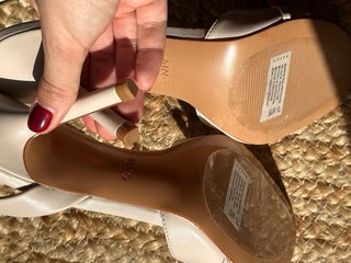 Zapatos Mango Talla 36 Beige Lazo Tacón Aguja