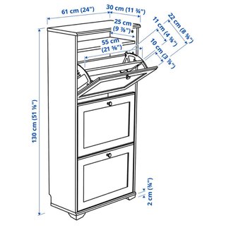 Zapatero Blanco Ikea 3 Puertas