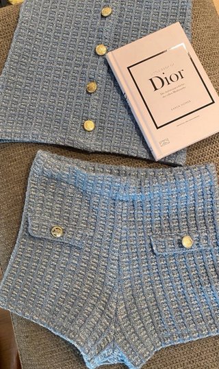 Conjunto Zara Top Talla M Pantalón Talla S Azul