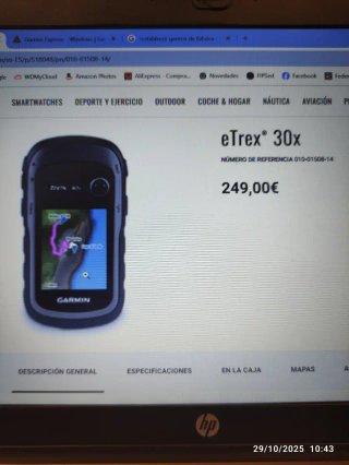 GPS Garmin eTrex 30x + Accesorio