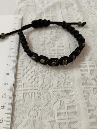 Braccialetto cordino regolabile con perline