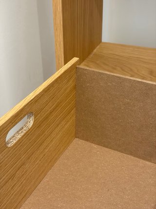 Estantería MUJI de roble + cajones modulares