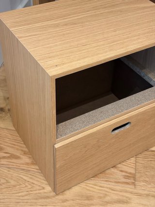 Estantería MUJI de roble + cajones modulares