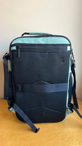 Mochila cabina verde tamaño bajo asiento avión