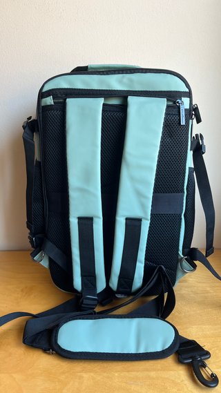 Mochila cabina verde tamaño bajo asiento avión