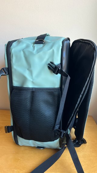 Mochila cabina verde tamaño bajo asiento avión